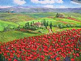 Unknown Artist - TUSCANY POPPIES painting